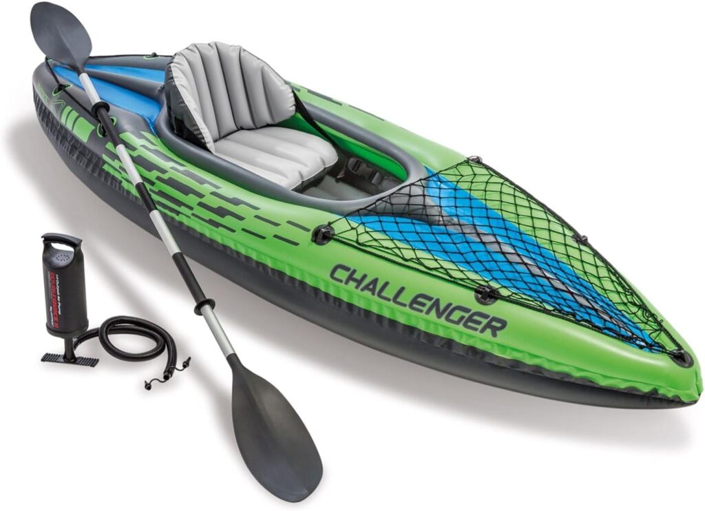 Intex Challenger Kayak, Inflatable Kayak Set with Aluminum Oars and High Output Air-Pump