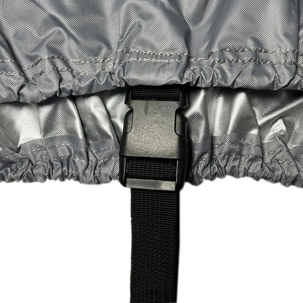 Kayak Cover Heavy Duty 420D Dust Cover WaterproofUV Protection Kayak Cover for Outdoor Storage (10.2-11.5FT/3.1-3.5m, Grey)