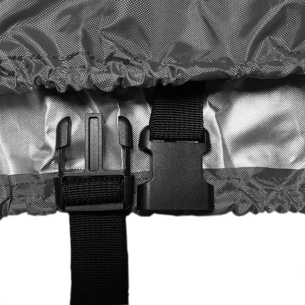 Kayak Cover Heavy Duty Dust Cover WaterproofUV Protection Kayak Cover for Outdoor Storage Black (10.2-11.5FT/3.1-3.5m)