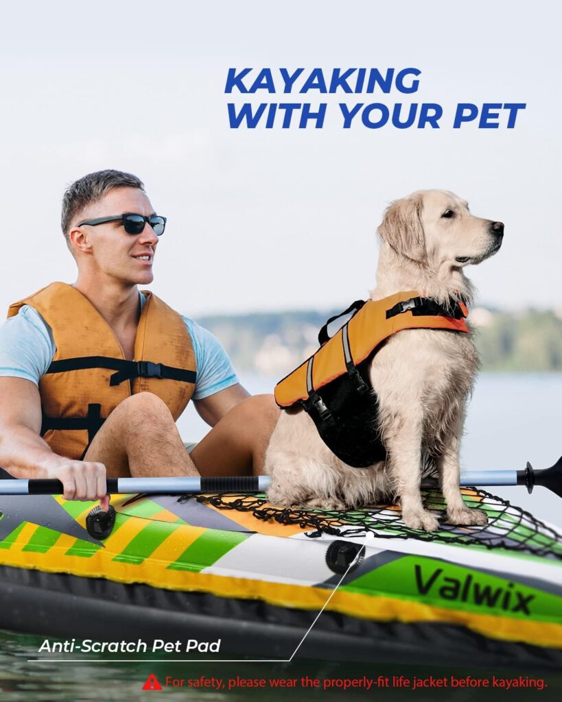 Valwix One Person Inflatable Kayak for Adults with Paddle, Seat  Pump, Blow Up Kayak for Recreational Touring, Portable Kayak 220lbs Max. Load…