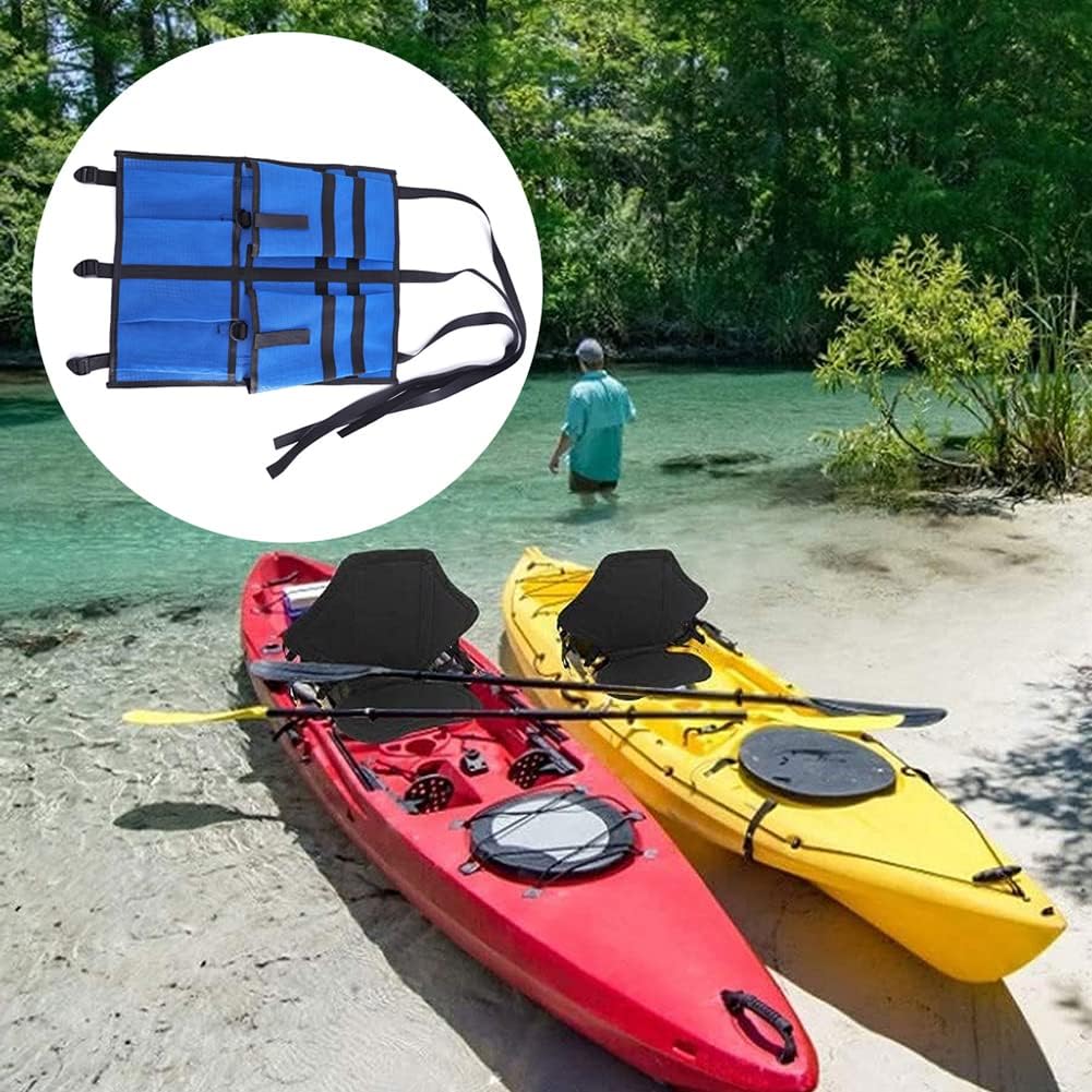 LIZHOUMIL Kayak Canoe Storage Bag, Kayak Canoe Dinghy Gear Accessories, Adjustable Buckle Strap Organizer, Storage Bag Under Kayak Seat for Water Sports Black