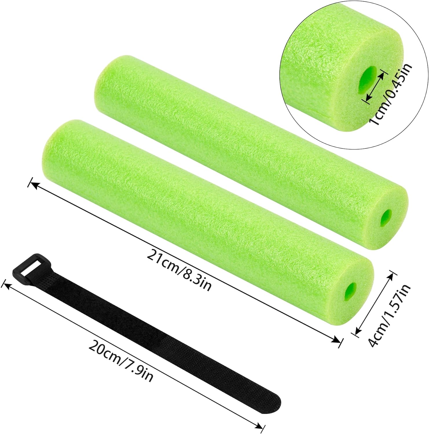 Shitailu Fishing Rod Float, Floating Rod Butt Cushion, Fishing Float Tube Accessories, Kayak Fishing Rod Floater for Prevent The Narrow Rod Goes Overboard(Include Fastening Straps )
